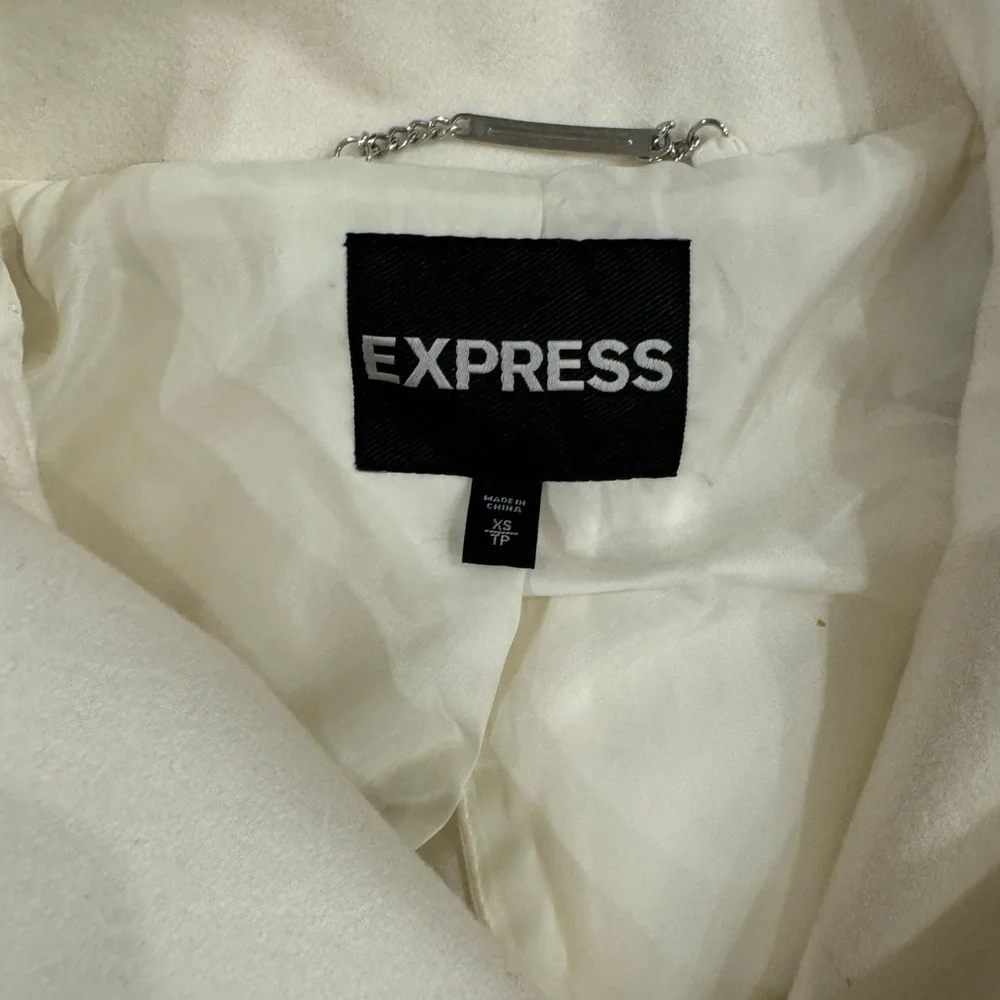 Express off white coat